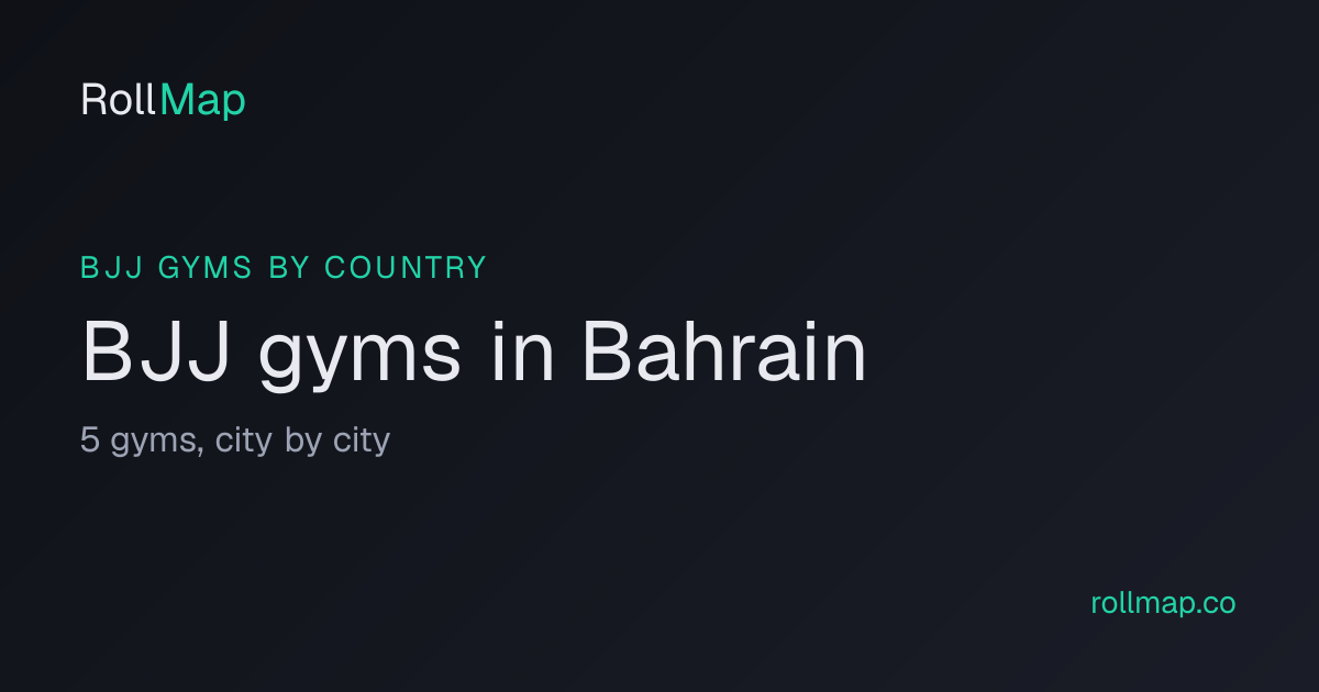 BJJ gyms in Bahrain — 5 clubs | RollMap