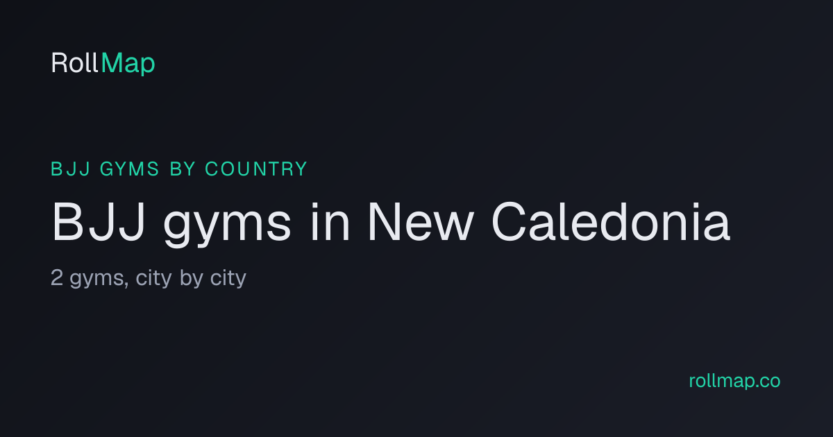 BJJ gyms in New Caledonia — 2 clubs | RollMap